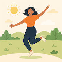 Person feeling lighter and more energetic after gut support